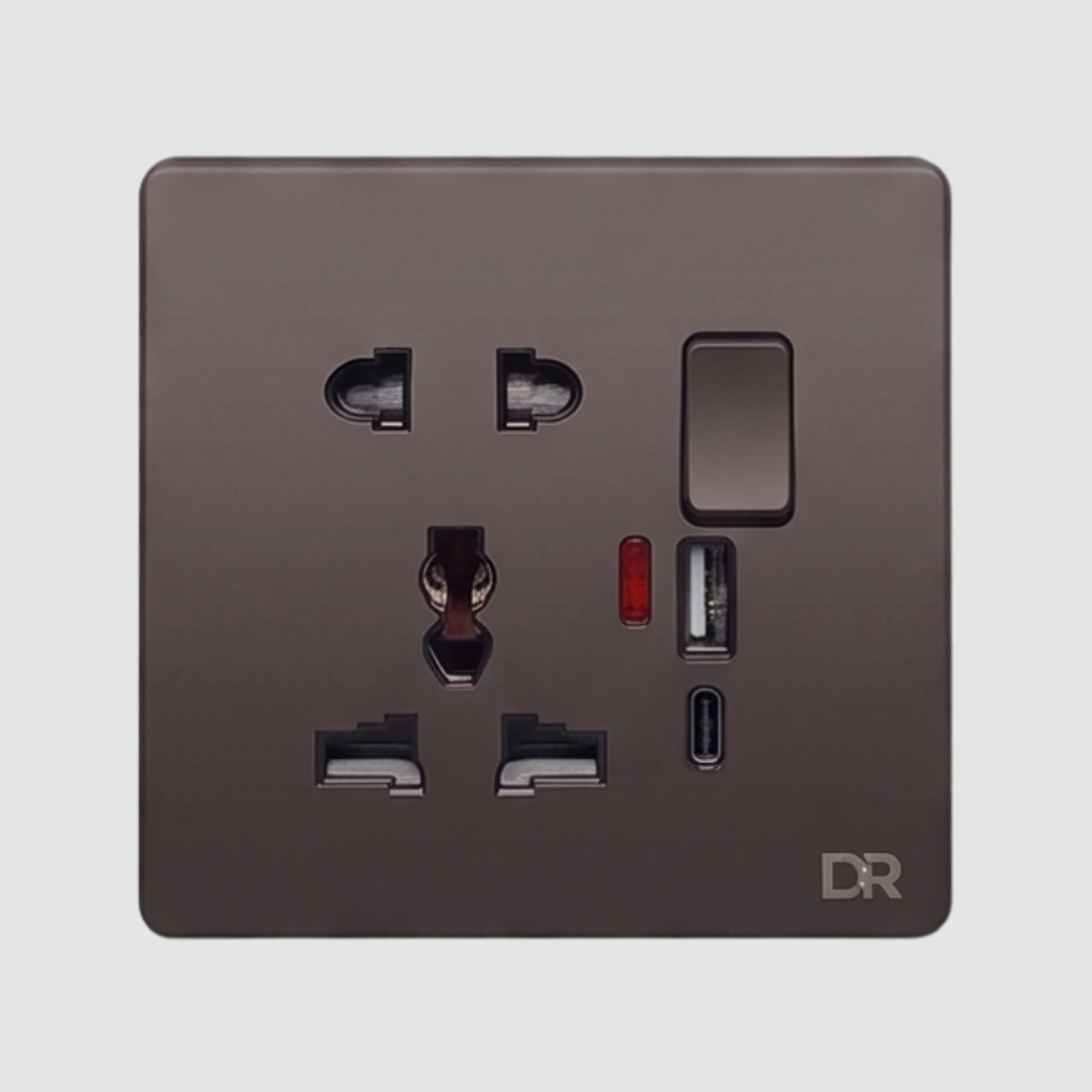 131 Rich Brown - USB Multi Switch Sockets - Image 1
