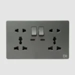 Platinum Mist - Double Multi Switch Sockets