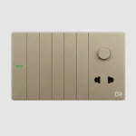 Champagne - 6+1 Dimmer Switch Sockets