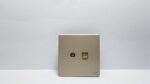 Champagne -  Single T.V & Data Socket - Image 2
