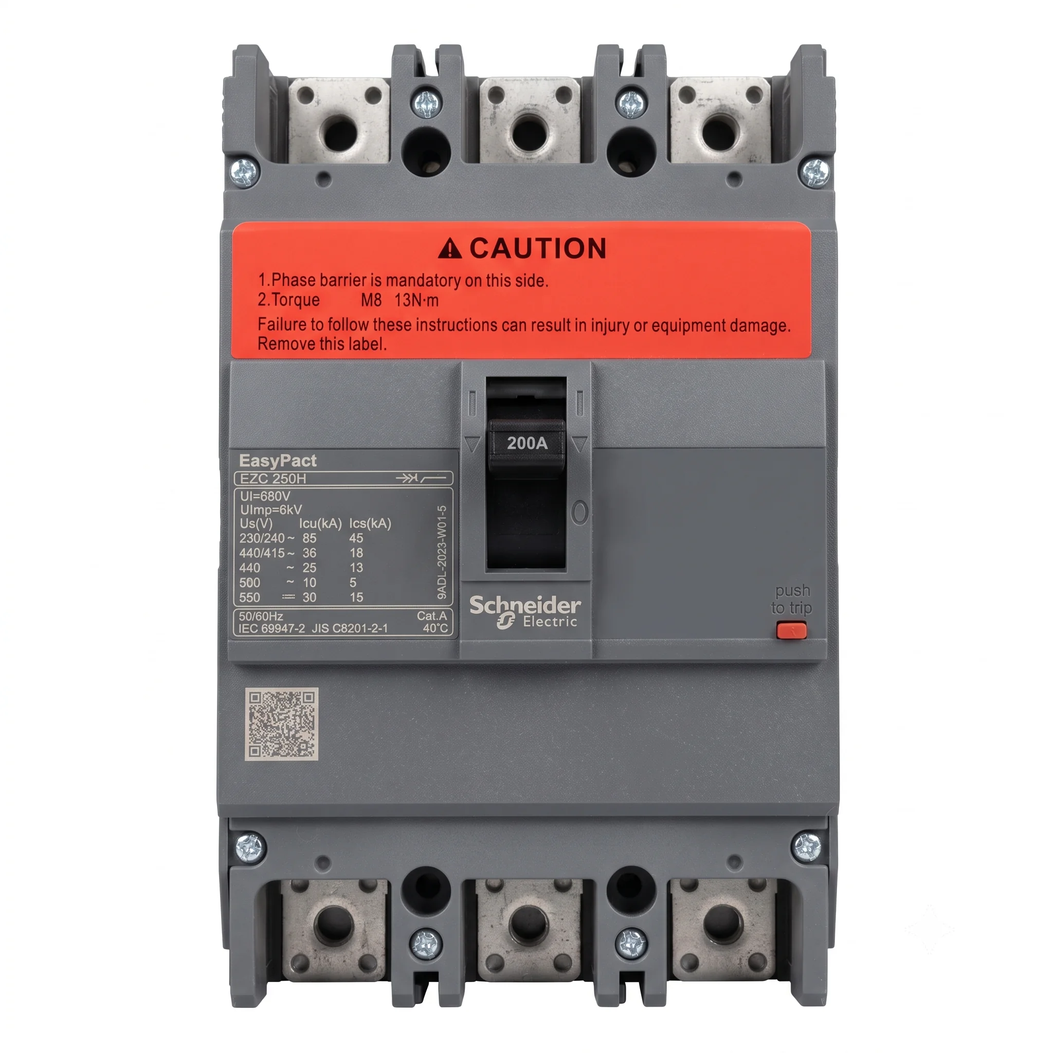 Schneider MCCB 3 Pole 200Amp - Image 1